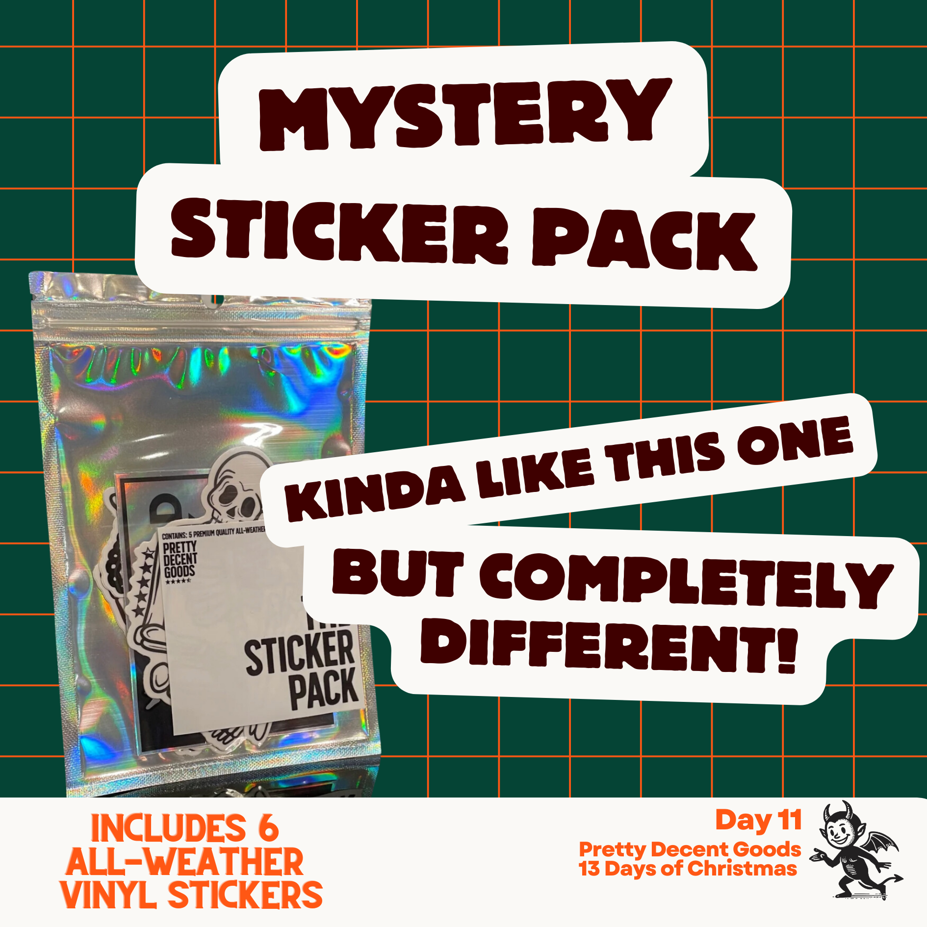 PDGoods Original - Day 11 of 13 - MYSTERY STICKER PACK