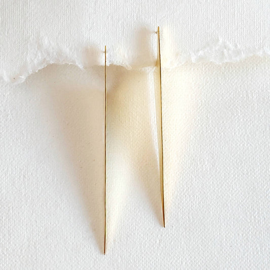Brass spear long handmade Spike Earrings