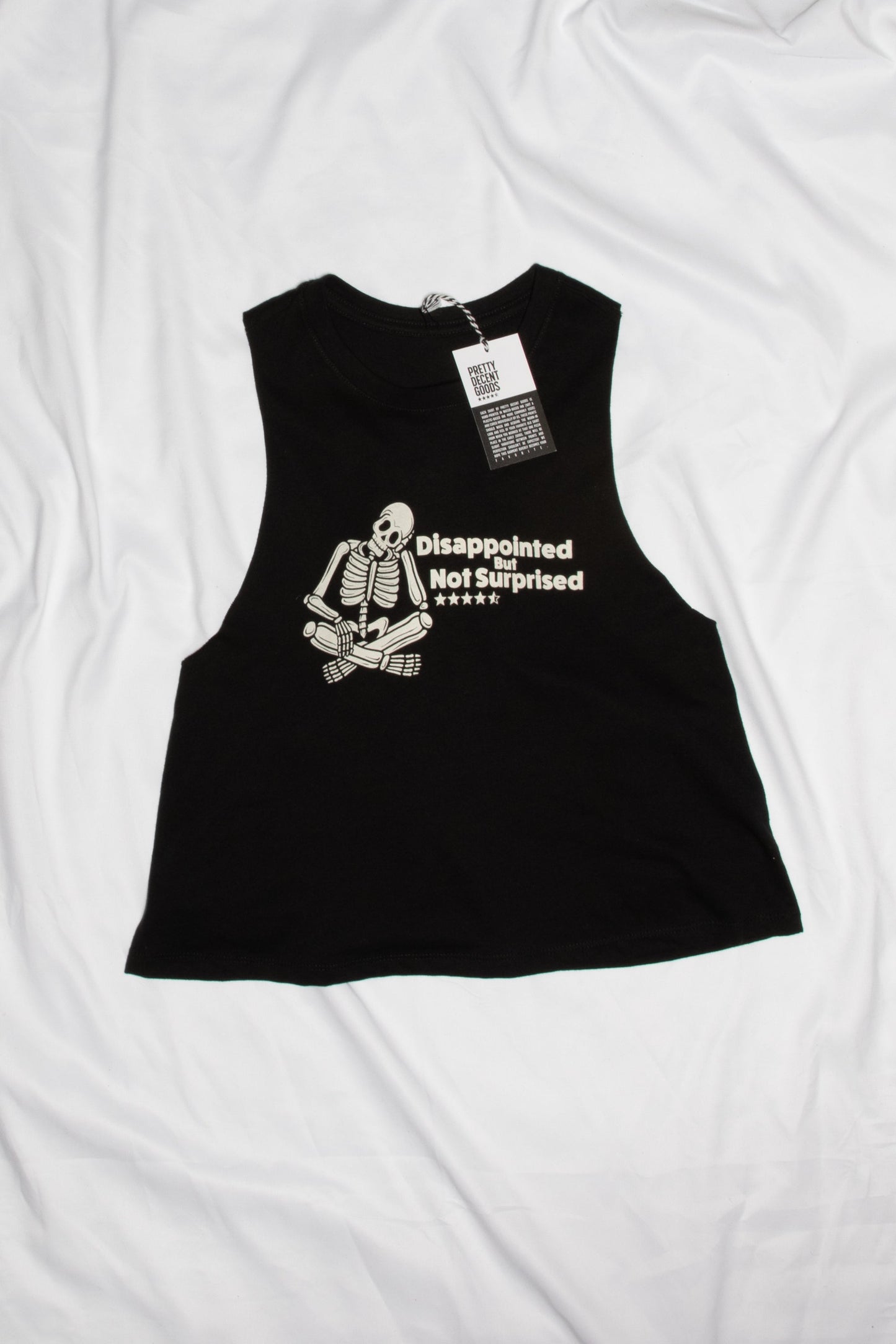 Disappointed But Not Surprised - Cropped Racerback Tank