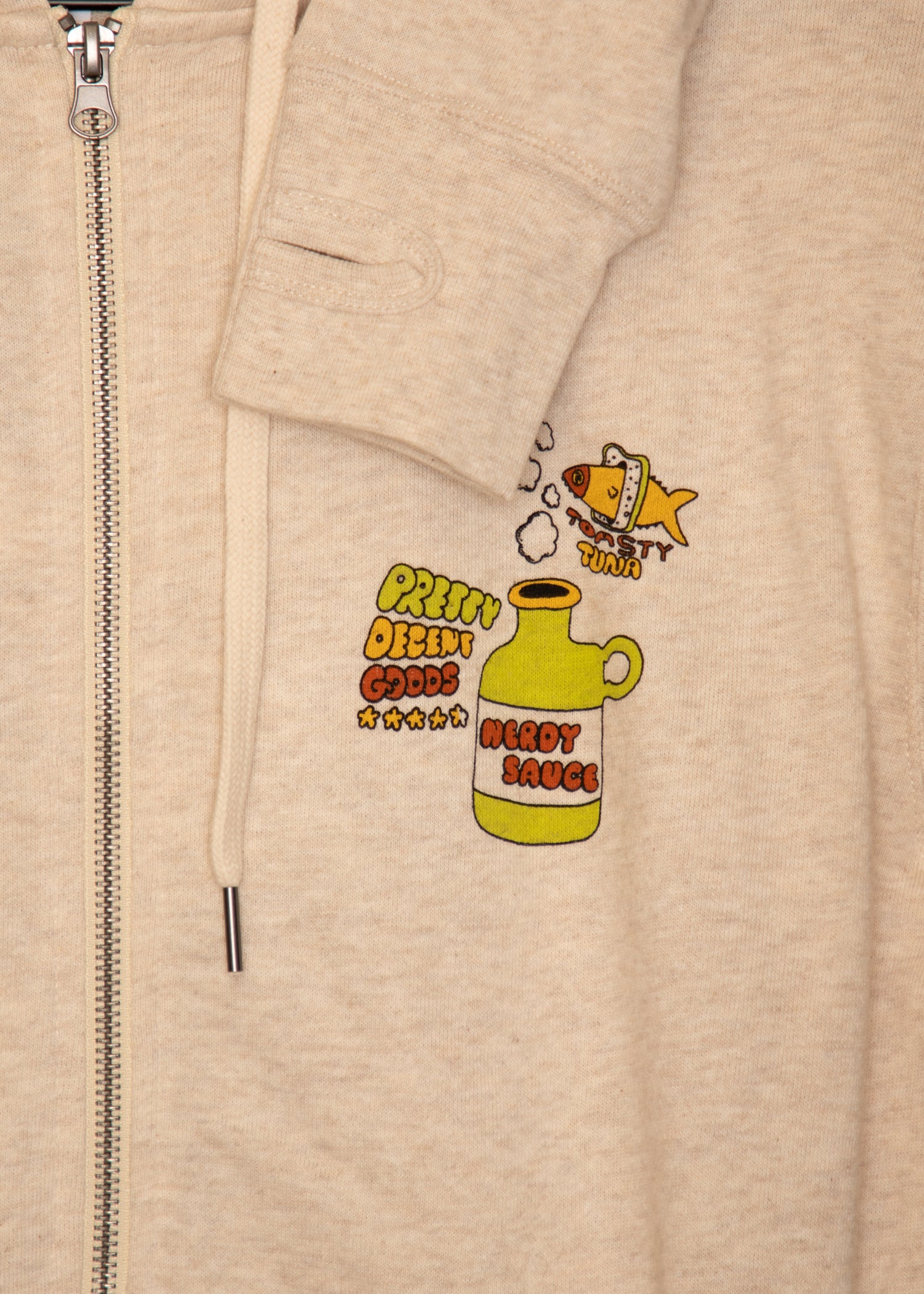 TOASTY TUNA | Nerdy Sauce Thumbhole Zip Up Hoodie