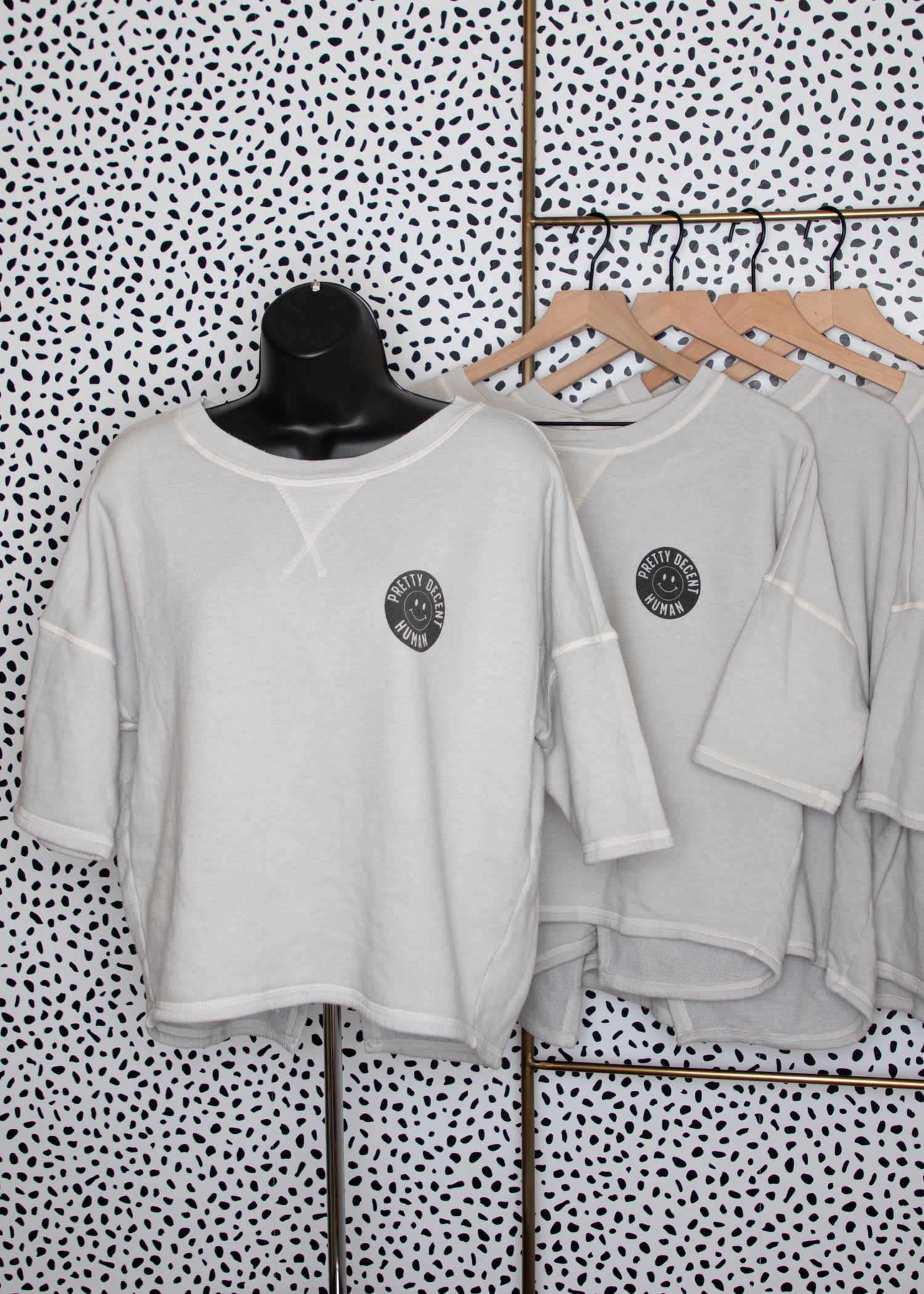 PDGoods Originals - PRETTY DECENT HUMAN - The Glow Up- Open Back Crewneck
