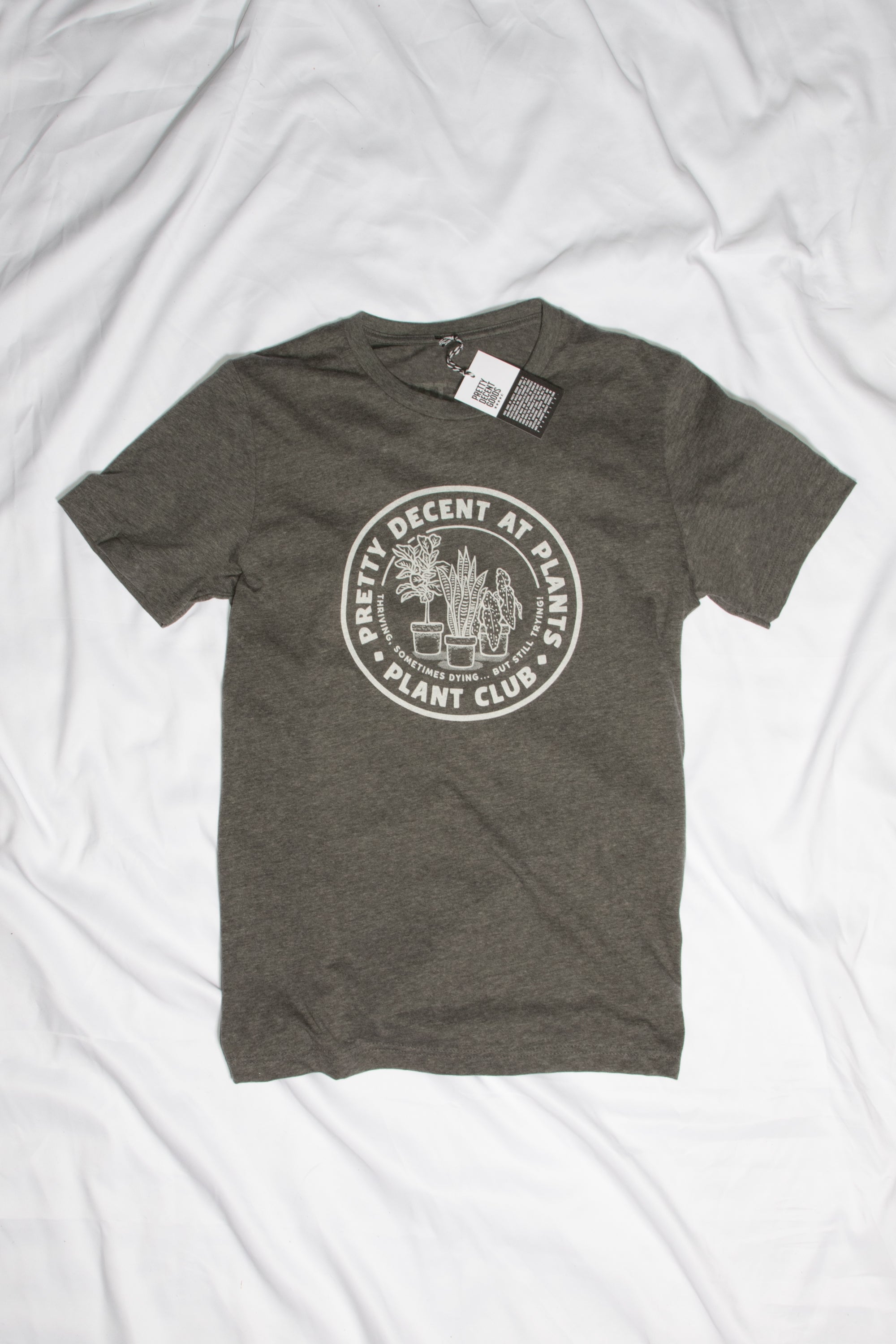 PDGoods Originals - Pretty Decent at Plants Plant Club - TShirt - Dark Heather Gray