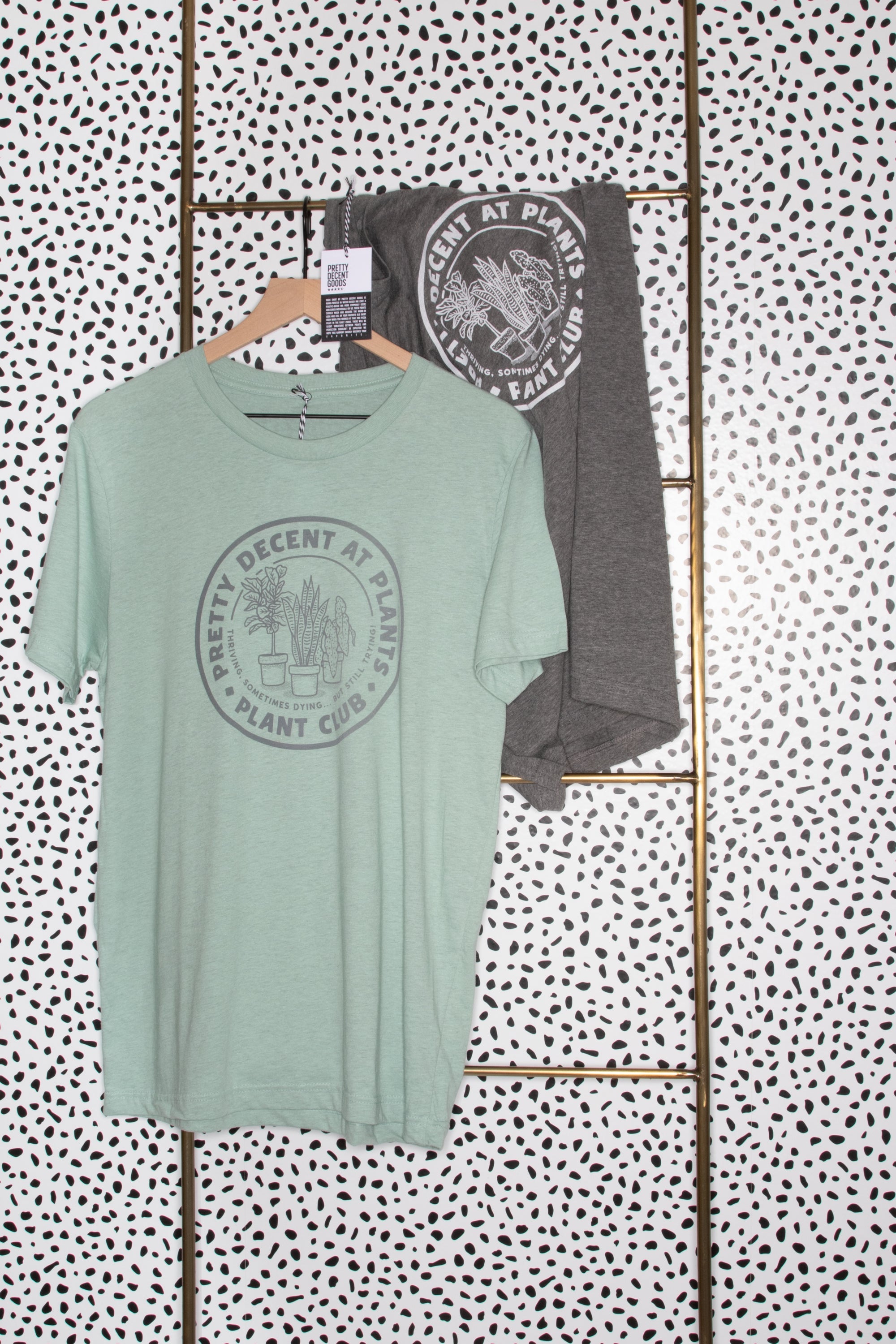 PDGoods Originals - Pretty Decent at Plants Plant Club - TShirt - Heather Sage