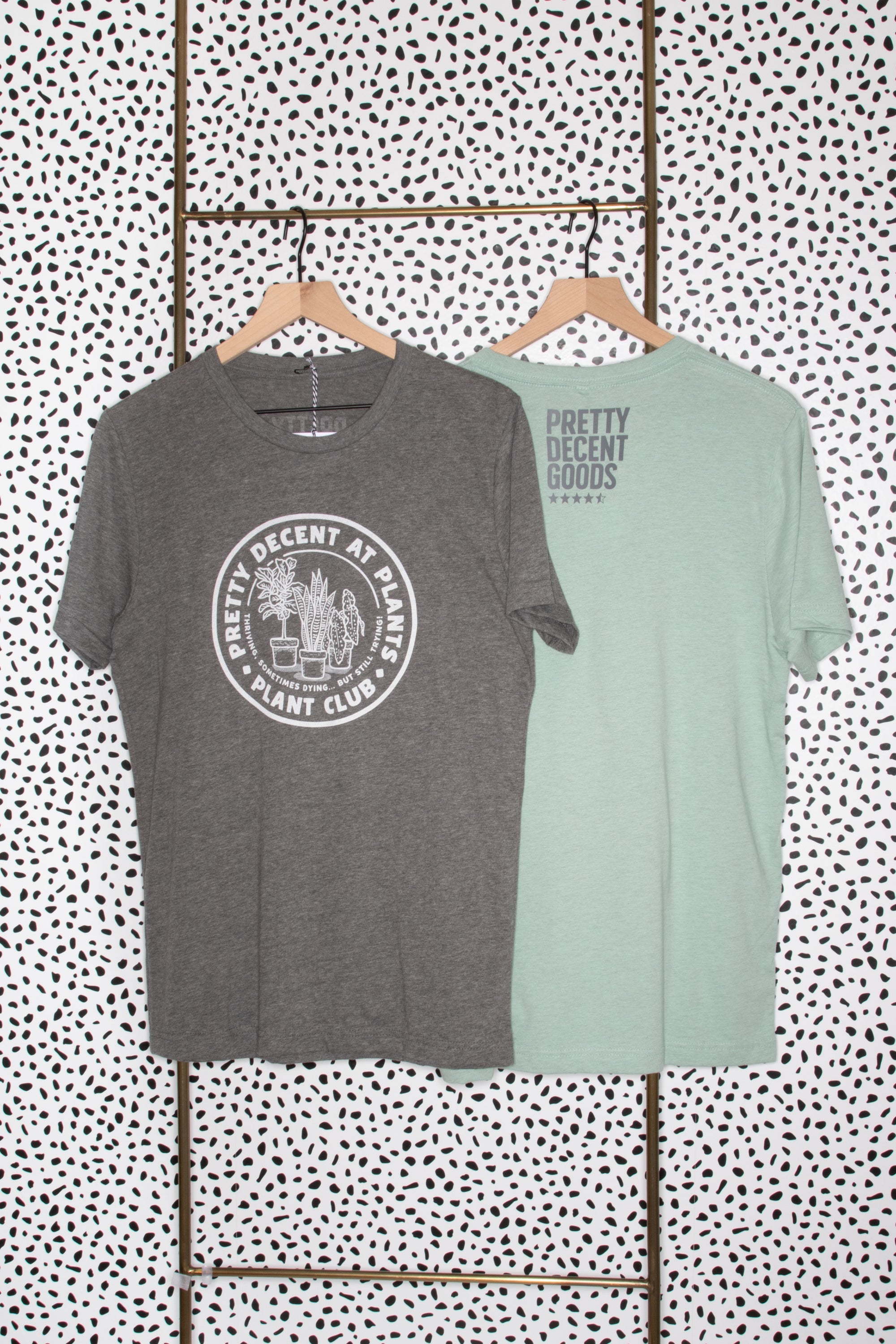 PDGoods Originals - Pretty Decent at Plants Plant Club - TShirt - Heather Sage