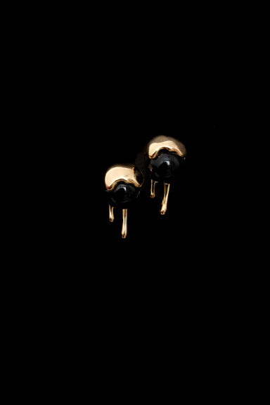 Drip Drop Dot Studs: Onyx
