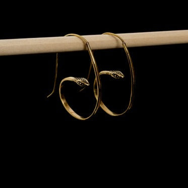Handmade Snake Hoop Earring
