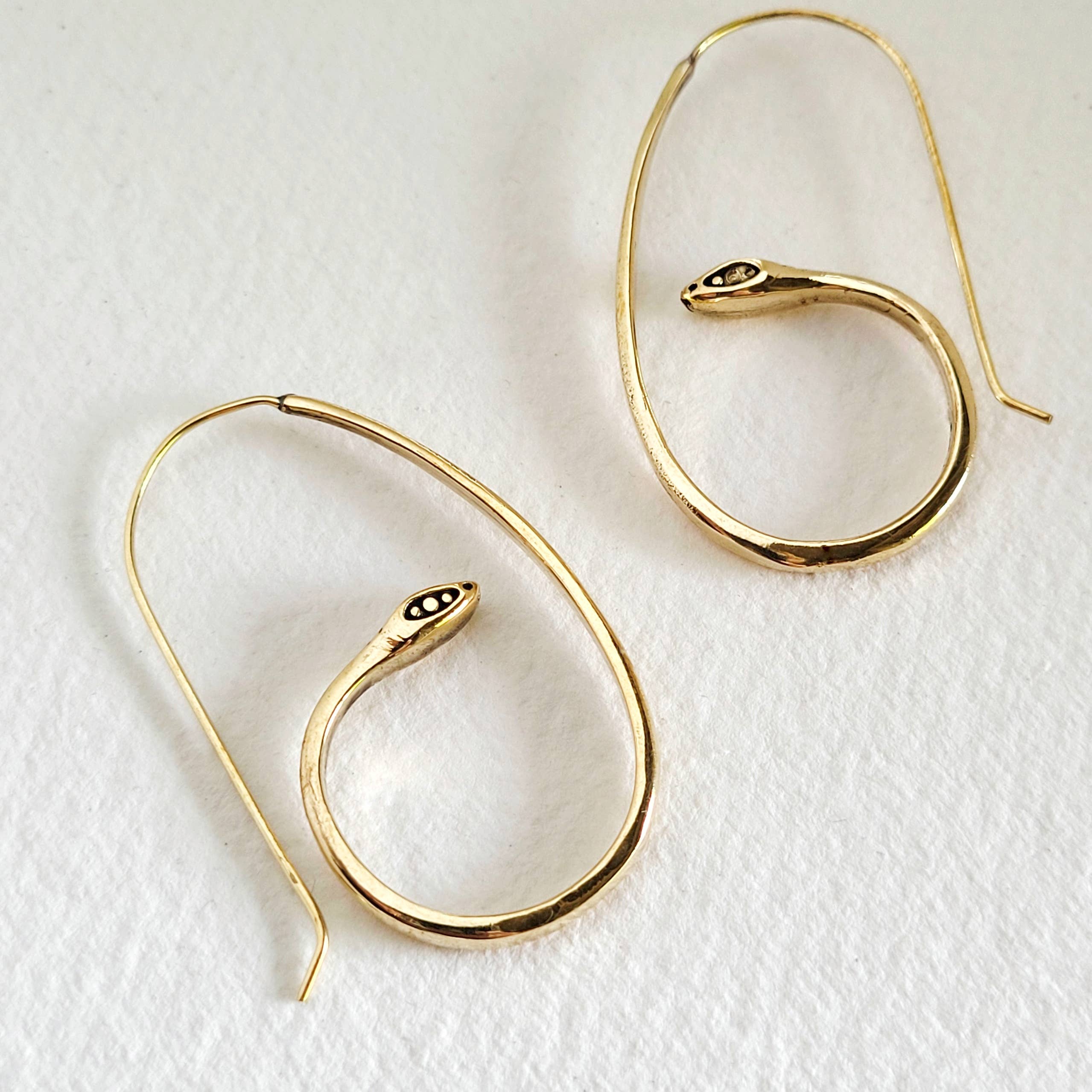 Handmade Snake Hoop Earring
