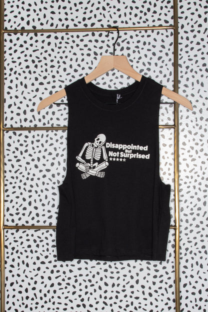 Disappointed But Not Surprised - Cropped Racerback Tank
