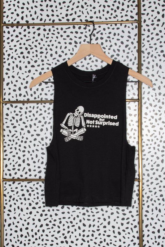 Disappointed But Not Surprised - Cropped Racerback Tank