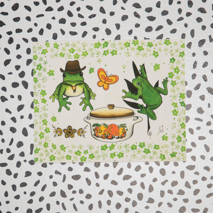 Lexi Makes Tattoos | FROGS in green Art Print