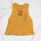 Pick Flowers Not Fights - Cropped Racerback Tank - Heather Mustard