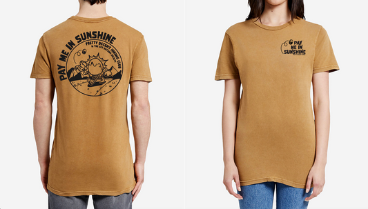 PAY ME IN SUNSHINE : HIKING CLUB - Mineral Wash Tee : FIRST BATCH PRE-ORDER